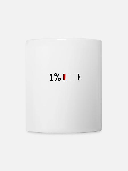 1% Akku. - Tasse - Weiß