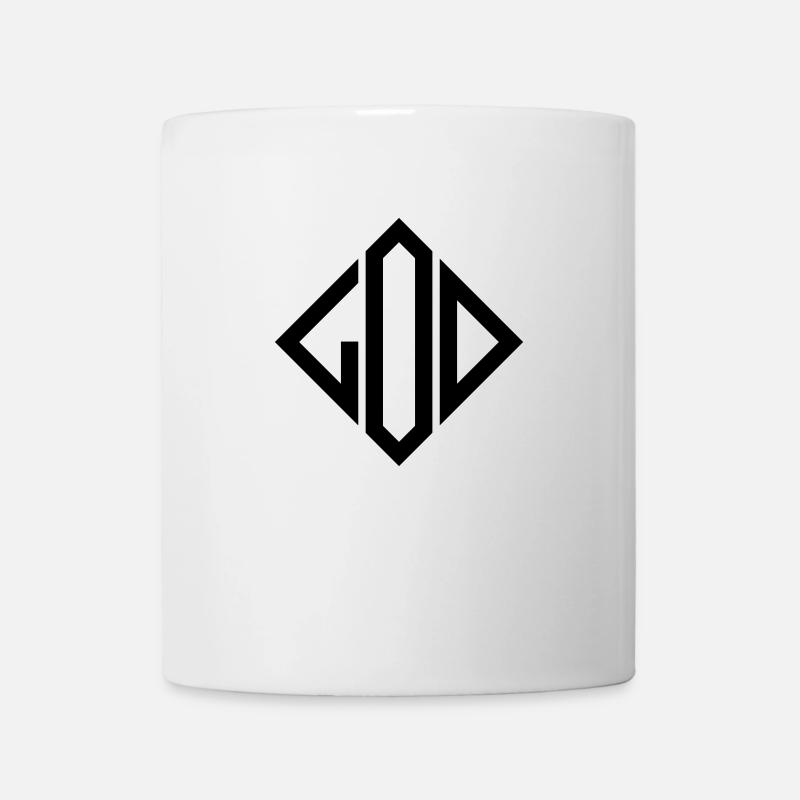 God Gott Quadrat Rhombus - Tasse - Weiß