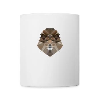 Lion and Cross - Jesus - Poly Design - Mug - white - Front