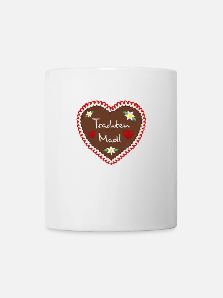Gingerbread heart traditional costumes Madl red - Mug - white