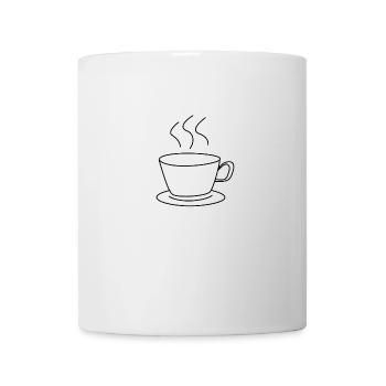 Dampfende Kaffeetasse/Teetasse. - Tasse - Weiß - Vorne