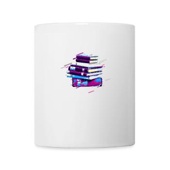 Lire livre 80's Retro Violet - Mug blanc - blanc - Devant