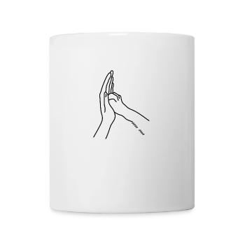 High Five mit Katze/Hund. - Tasse - Weiß - Vorne
