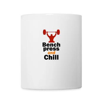 Bench press and Chill - Tasse - Weiß - Vorne