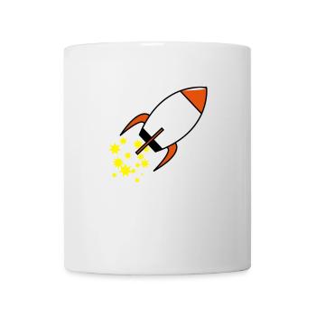Fusée avec des étoiles - Mug blanc - blanc - Devant