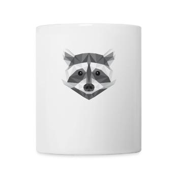 Raccoon head, abstract geometric drawing - Mug - white - Front