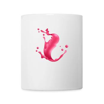 Farbklecks, Liquid Splash - Design, Geschenk-Idee - Tasse - Weiß - Vorne