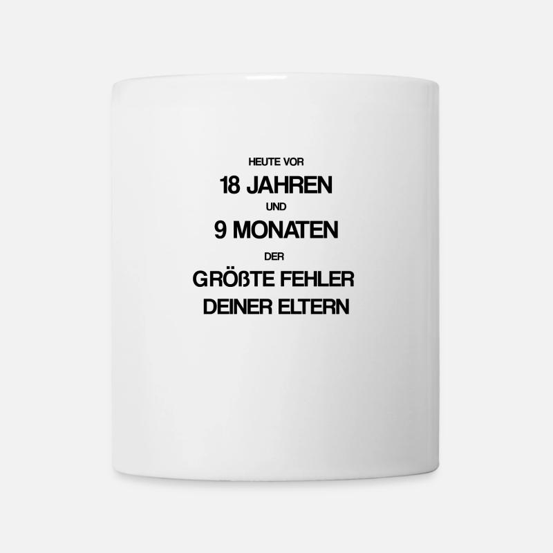 18 Geburtstag - Tasse - Weiß