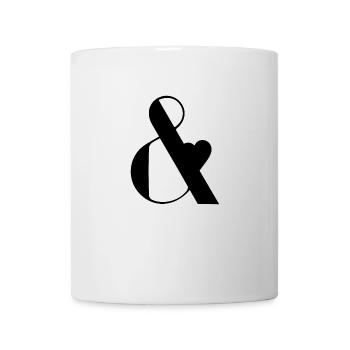 Und Zeichen Design schwarz - Tasse - Weiß - Vorne