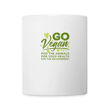 Vegan Shirt Animal Protection Vegetarian Gift Healthy - Mug - white - Front