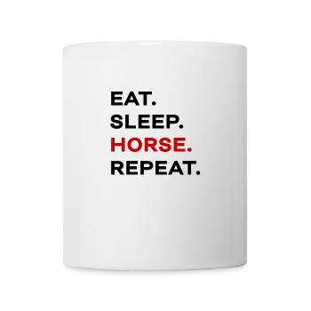 Cheval de cheval poney équitation cadeau de dressage - Mug blanc - blanc - Devant