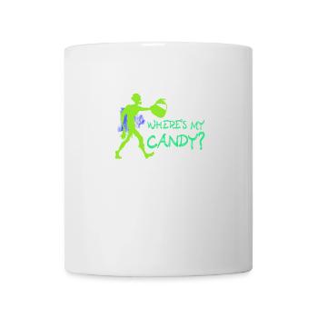Where's My Candy Funny Zombie Halloween Shirt - Tasse - Weiß - Vorne
