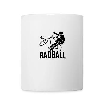 Radball Shirt noir à vélo intérieur - Mug blanc - blanc - Devant