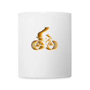 Lightning Bicycle Ride - cycliste avec effet de feu - Mug blanc - blanc - Devant