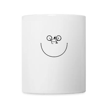 Bicycle smile face - Mug - white - Front
