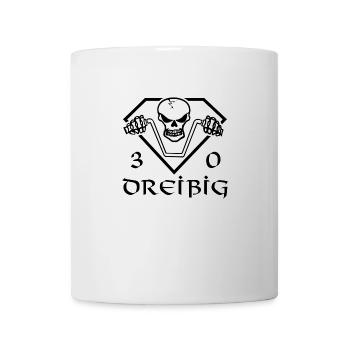 Anniversaire 30 ans cadeau tête de mort Rock Metal - Mug blanc - blanc - Devant