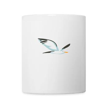Goéland volant de la mer Baltique oiseau de vol de la mer du Nord - Mug blanc - blanc - Devant