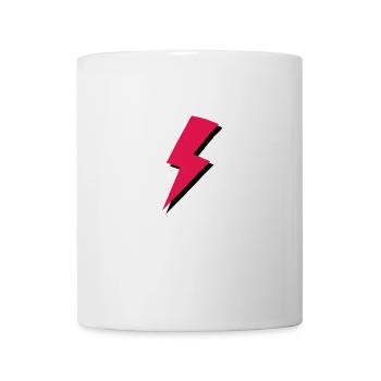 red lightning Lightning Cartoon Thunderstorm Gewitte - Mug - white - Front
