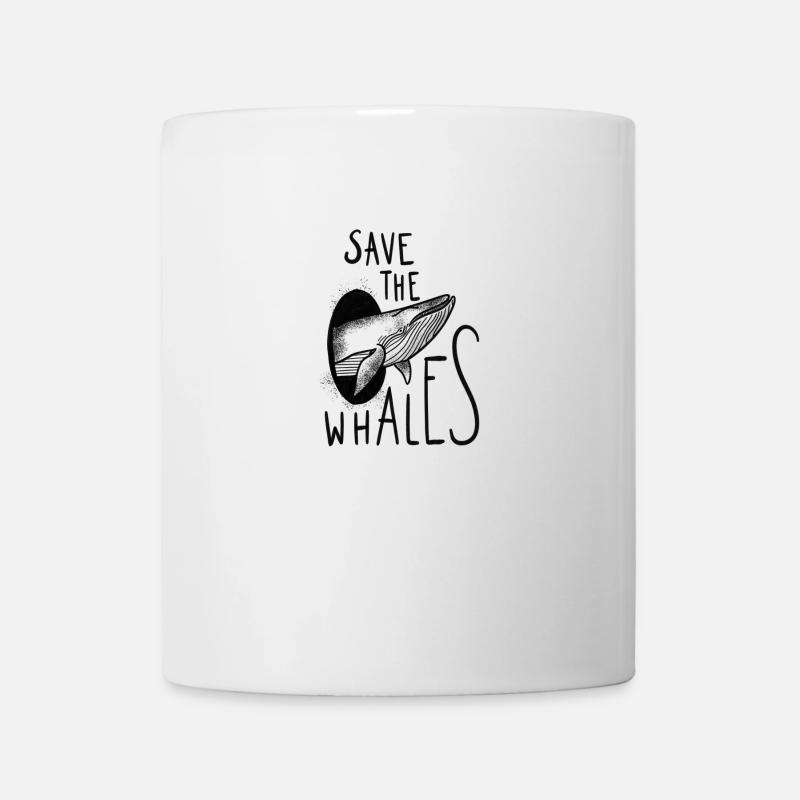 Sauvez les baleines - Mug blanc - blanc