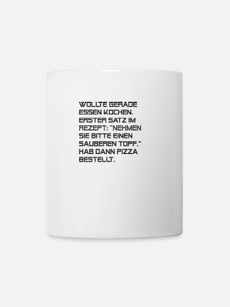 Lustig Spruch Kochen Leben - Tasse - Weiß