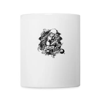 in love and death - skull - skeleton - death - Mug - white - Front