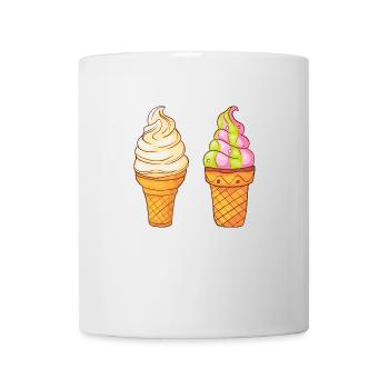 Ice cream Ice cream Ice cream Scoops ice cream Ice cream Ice cream cup - Mug - white - Front