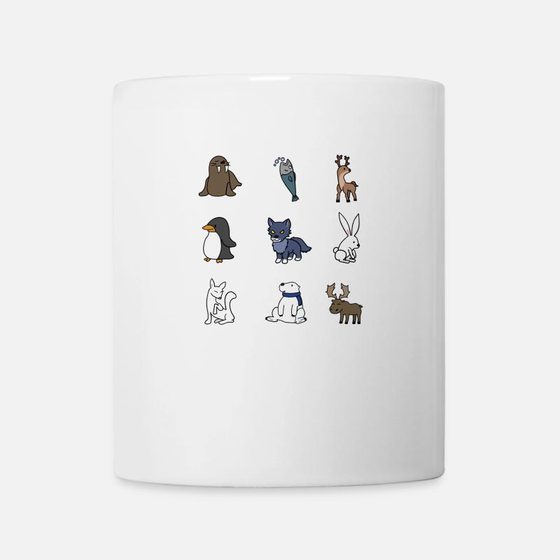 Mignon hiver animaux - Mug blanc - blanc