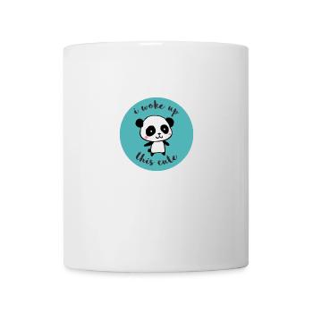 Baby Neugeborenes Kleinkind I woke up this cute - Tasse - Weiß - Vorne