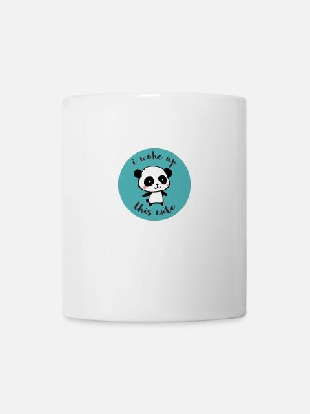 Baby Neugeborenes Kleinkind I woke up this cute - Tasse - Weiß