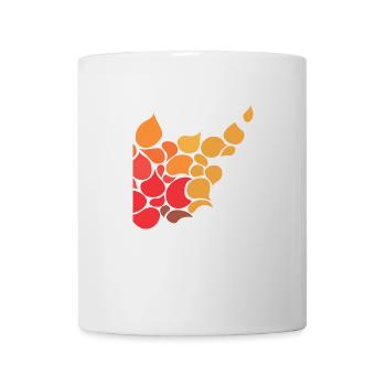 Stylish pattern of water drops - Mug - white - Front