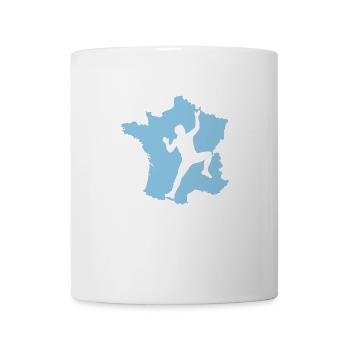 Bouldering Climbing France Map Gift - Mug - white - Front