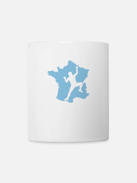 Bouldering Climbing France Map Gift - Mug - white