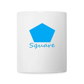 Mauvaise forme carrée - Mug blanc - blanc - Devant