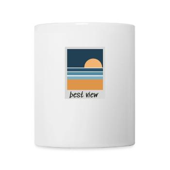 Retro Soforbildkamera Strand Sonnenuntergang - Tasse - Weiß - Vorne