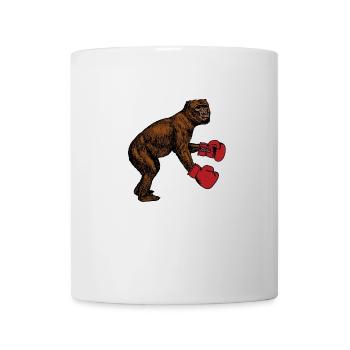 Boxender Affe Boxhandschuhe Geschenk Boxen Gorilla - Tasse - Weiß - Vorne