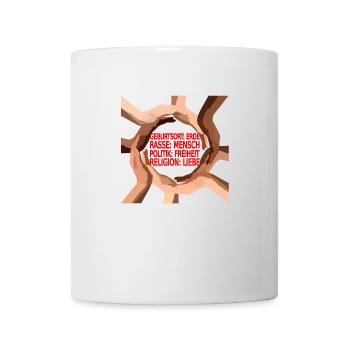 Gegen Rassismus - Tasse - Weiß - Vorne