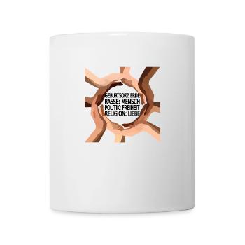 Gegen Rassismus - Tasse - Weiß - Vorne