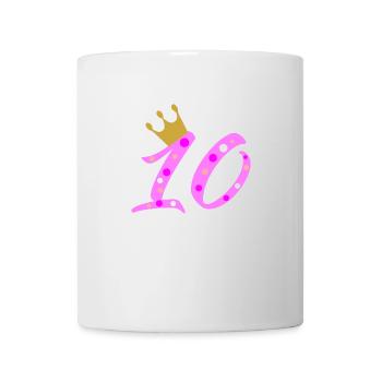 10ème anniversaire rose pour les filles - numéro 10 - Mug blanc - blanc - Devant
