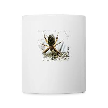 L’araignée de guêpe ne tient qu’à un fil en embuscade - Mug blanc - blanc - Devant