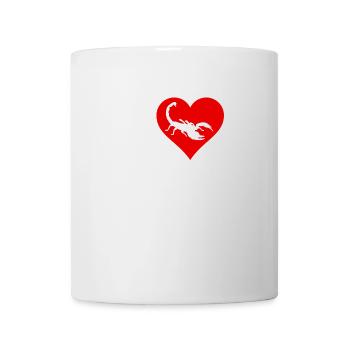 I love scorpions, scorpions white, red heart - Mug - white - Front