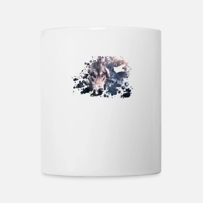 Wolf color splash - Mug - white