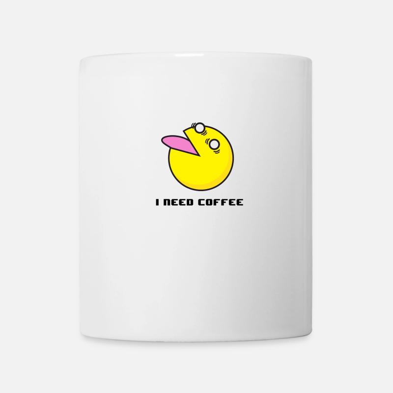 I need coffee saying, funny smiley gift - Mug - white