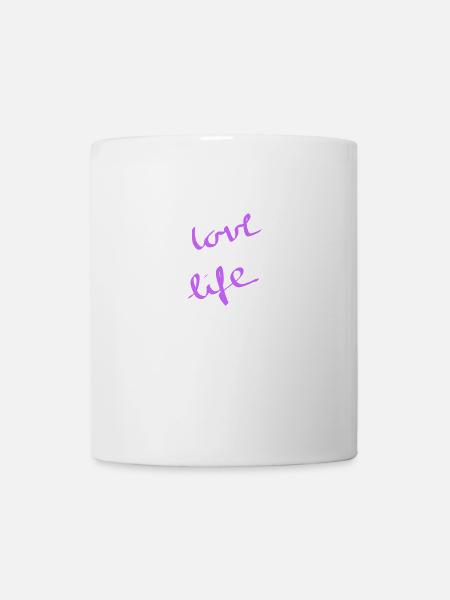 Love Life T-shirt Damen Herren - Tasse - Weiß
