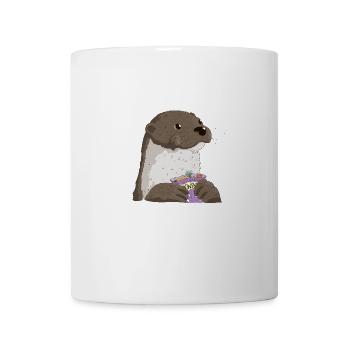Fischotter Süßigkeiten - Tasse - Weiß - Vorne