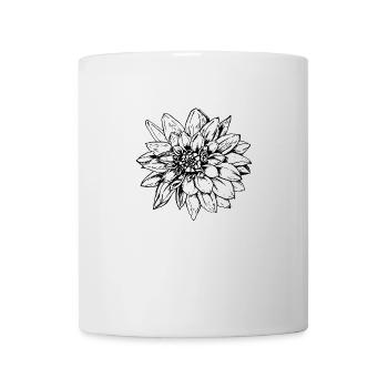 Dahlia black - Mug - white - Front