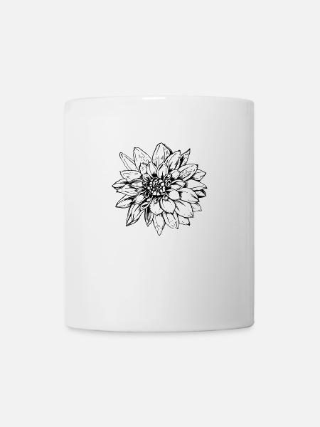 Dahlia noir - Mug blanc - blanc