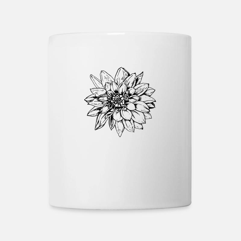 Dahlia noir - Mug blanc - blanc