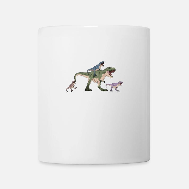 Papa Shirt · Eltern · Vatertag · Papasaurus Rex - Tasse - Weiß