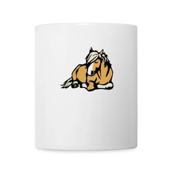 Lustiges freches Comic Pferd schlafend Geschenk - Tasse - Weiß - Vorne