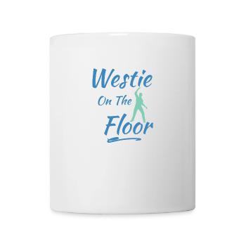 Westie on the floor West Coast Swing Geschenk - Tasse - Weiß - Vorne